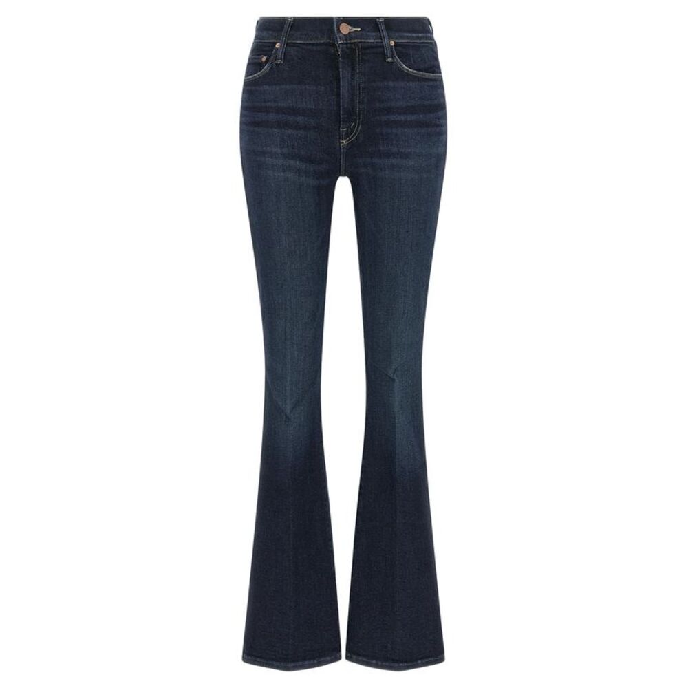 Mother Denim Blue Cotton Flared Women's Jeans